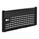 A black plastic Avantco Refrigeration front grill with holes.