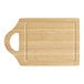 A Franmara rubberwood cheese and cutting board with a handle.