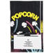 A black Bagcraft Packaging popcorn bag with yellow and black Funburst design.