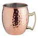 A Franmara hammered copper Moscow Mule mug with a handle.