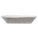 A white Huhtamaki Chinet rectangular molded fiber food tray.