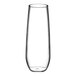 A clear Franmara Tritan plastic stemless champagne flute on a white background.