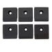 A group of black Metro SmartWall G3 grid mounting brackets with holes in them on a white background.