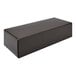 A black rectangular brown candy box with a lid on a white background.