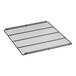 A black metal grid shelf for a Beverage-Air refrigerated merchandiser.