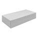 A white rectangular 1-piece candy box with a lid.
