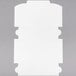 A white box with a cut out top.