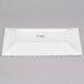 A white rectangular CAC porcelain plate with black text that says "QUEENSQUARE"
