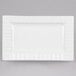 A CAC Queensquare rectangular porcelain platter with wavy lines on the edge.