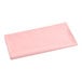 A pink rectangular plastic table cover on a white background.