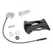 A black and white Flushmate handle replacement kit with screws and a screwdriver.