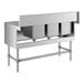 A Regency stainless steel underbar sink with three bowls and a right drainboard.