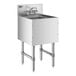 A Regency stainless steel underbar hand sink with a faucet.
