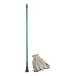 A Lavex wet mop with a green handle.