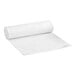 A roll of EcoStrong Plus clear plastic trash bags.