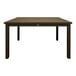 A Grosfillex Sigma rectangular dining table with a black top.
