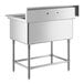 A Regency stainless steel commercial sink with a drain.