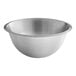 A silver Matfer Bourgeat stainless steel mixing bowl.