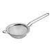 A Matfer Bourgeat stainless steel strainer with a handle.