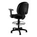 A National Public Seating black office stool with a black cushion and chrome base.