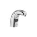 A Sloan polished chrome deck mount sensor soap dispenser.