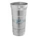 A silver aluminum cup with the Ball logo in blue.