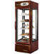 True G4SM-23-LD Bronze Four Sided Glass Door Refrigerator Merchandiser with Front Sign