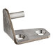 A stainless steel Avantco Right Door Upper Hinge bracket with two holes.