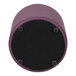 A purple cylinder with a black cushion.