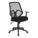 A Flash Furniture black office chair with a mesh back and arms.