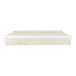 A white rectangular Awntech Key West retractable awning with a white protective hood.
