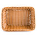 A honey-colored plastic cascading basket with a square top.