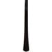 A black plastic tasting fork with a white background.