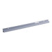 An Avantco front sneeze guard rail for refrigeration. A long metal bar with a hole in the middle.