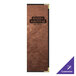 A bronze metallic rectangular menu cover.