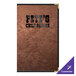 A bronze brushed metallic menu cover with 10 views.