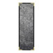A rectangular steel menu cover with a brushed metallic finish and customizable view.