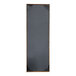 A rectangular black board with a wooden frame.