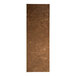 A brown rectangular menu cover with a brushed metallic surface.