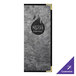 A H. Risch, Inc. brushed metallic menu cover with a logo on the front.