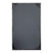 A steel brushed metallic menu cover with a customizable rectangular view.