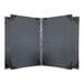 A black rectangular H. Risch menu cover with black corners.