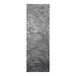 A rectangular steel menu cover with a brushed metallic grey surface.