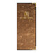 A brown H. Risch, Inc. menu cover with gold text on a white background.