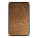 A close-up of a H. Risch, Inc. Fools Gold brushed metallic menu cover.