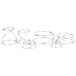 A set of American Metalcraft stainless steel display risers on a white background.