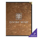 A brown metallic menu cover with 8 customizable views.