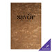 A H. Risch, Inc. Fools Gold brushed metallic menu cover with black text on a brown menu.