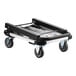 A black and silver Lavex aluminum folding platform truck with wheels.