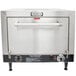 A Nemco countertop pizza oven with the door open.